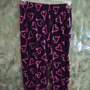 WOMENS ♡♡ candy cane heart PJ pants ♡ Tights ♡ Super Fuzzy PJ pants